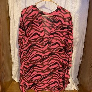 Victoria’s Secret pink and black see-through tunic